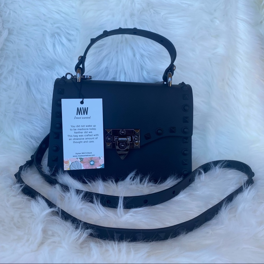 NWT Most Wanted Studded Jelly Purse with Metal Clasp